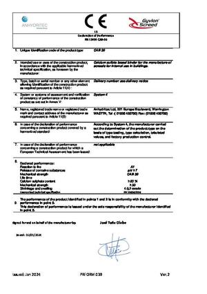 Declaration of Performance UKCE 2024
